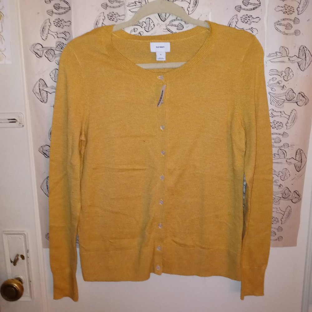 Mustard Yellow Button Down Cardigan